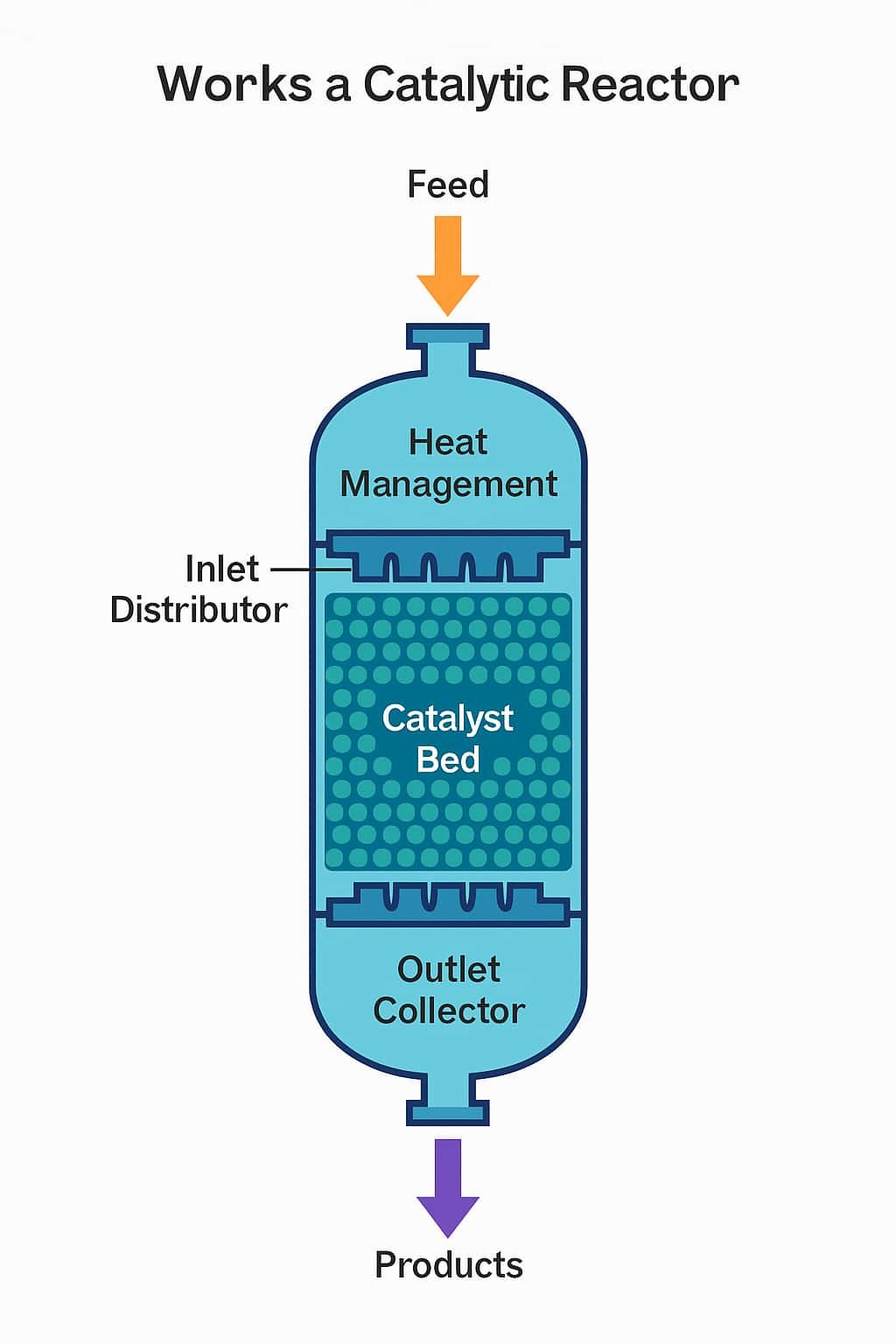 Industrial catalytic reactor applications and working principle
