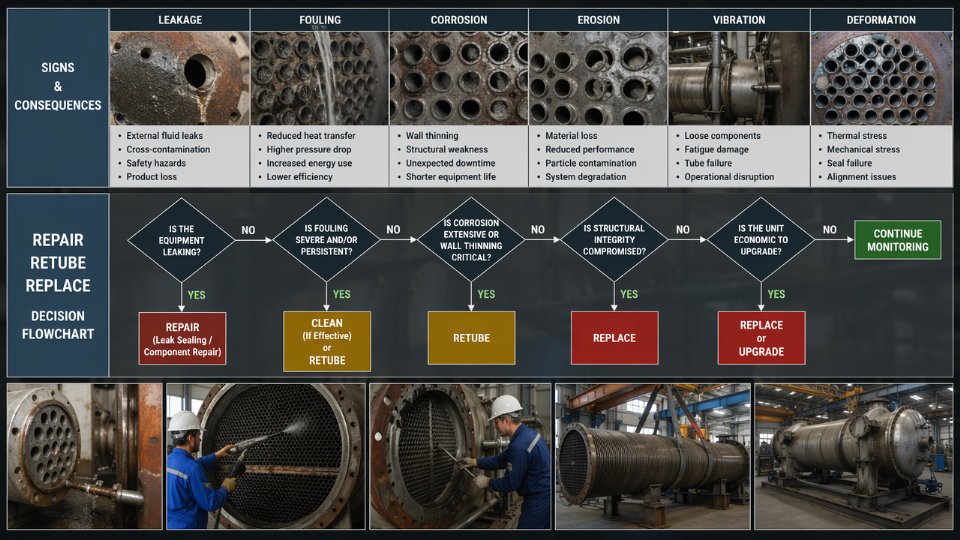heat-exchanger-failure-signs-consequences-01-repair-retube-replace-decision-flowchart