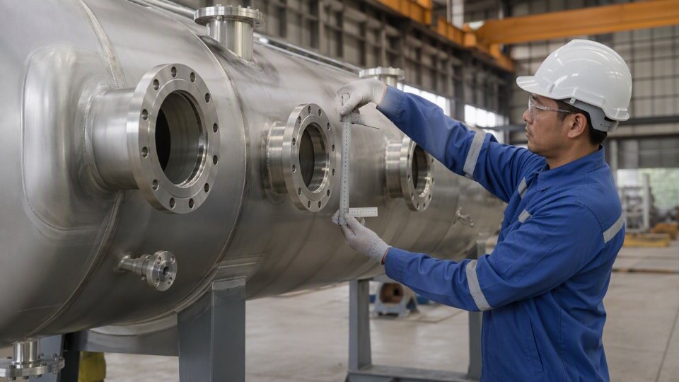 epc-factory-acceptance-testing-pressure-vessels-06-dimensional-inspection-nozzle-orientation-flange-bolt-hole-verification