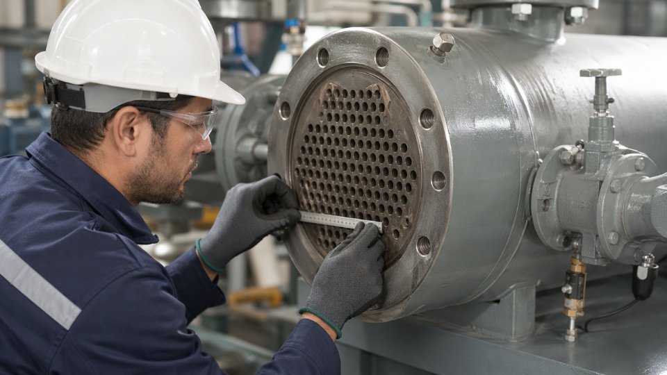 utilities-industrial-evaporator-condenser-systems-01-fat-nozzle-dimensional-check-flange-face-and-tell-tale-hole-inspection